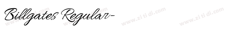Billgates Regular字体转换